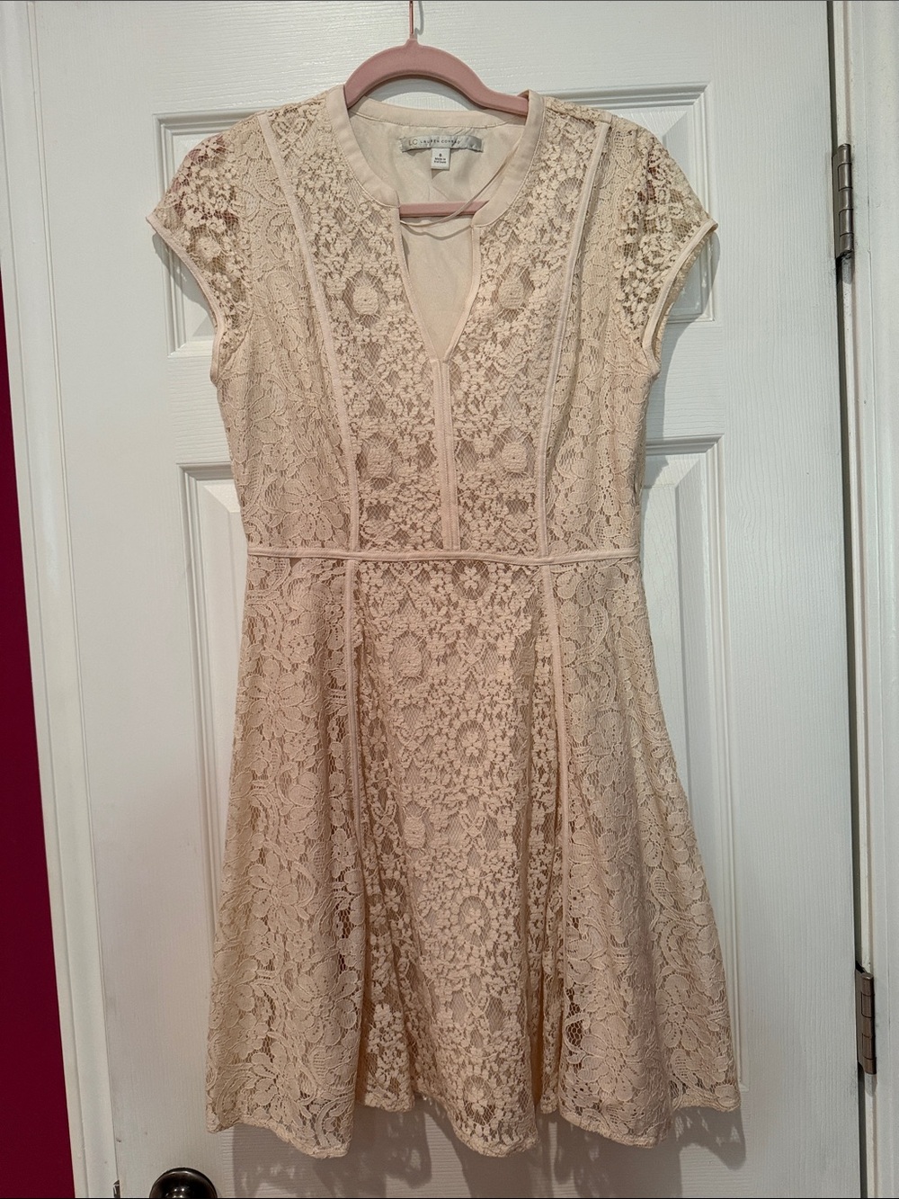 LC Lauren Conrad Cream lace Dress